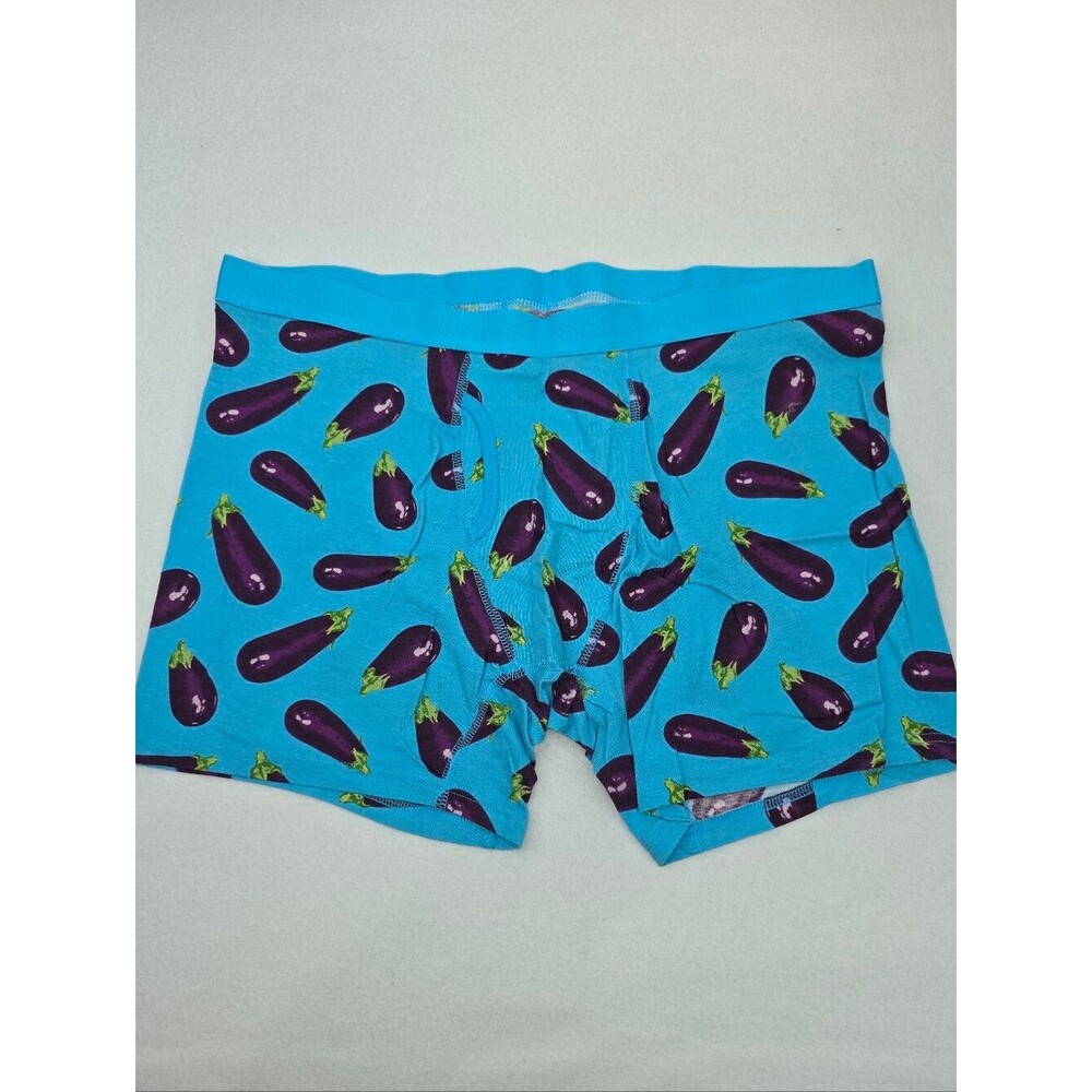 Old Navy Men's Eggplant Print Blue Boxer Briefs Size XL NWOT 3930